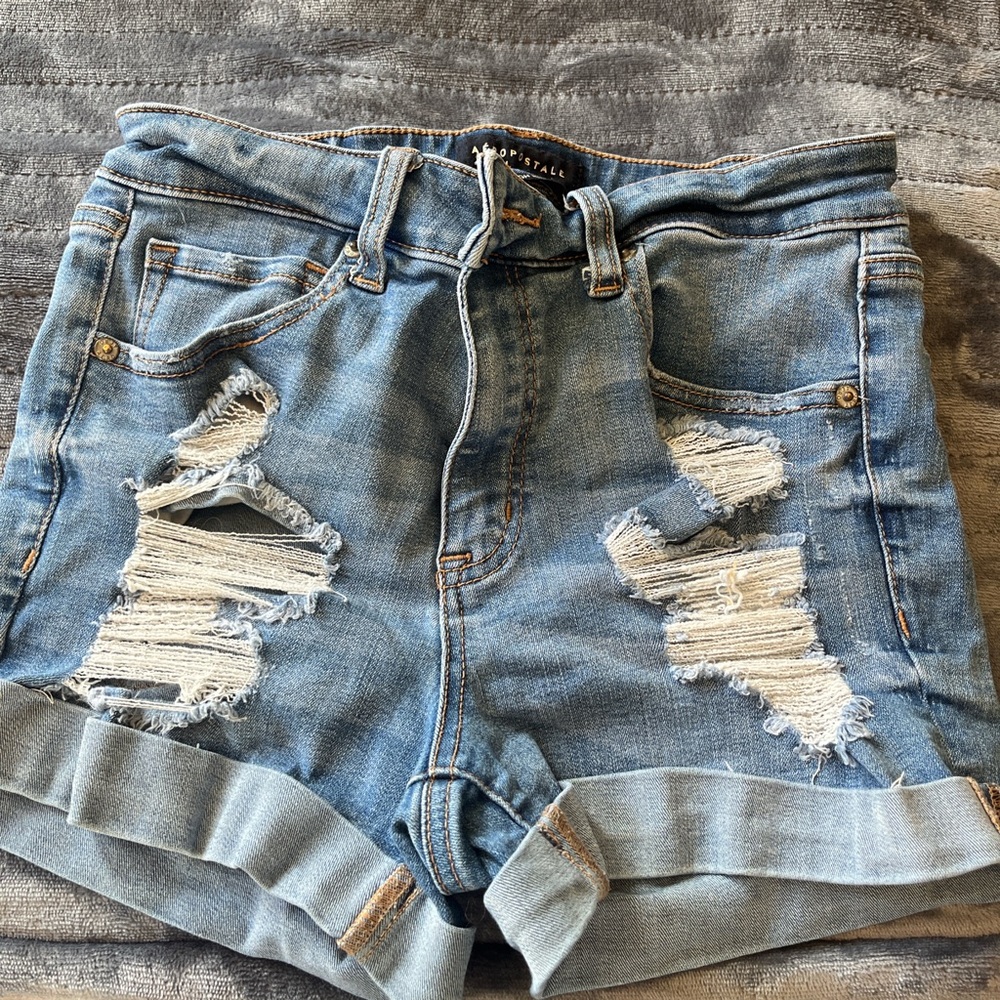 Aeropostale high waisted jean shorts.